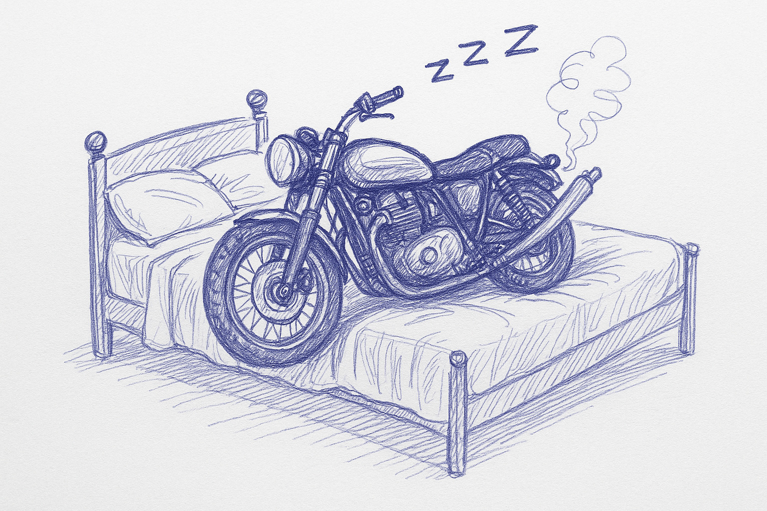 Que ella entre a dormir y diga «hombre, hay aquí una moto en marcha»